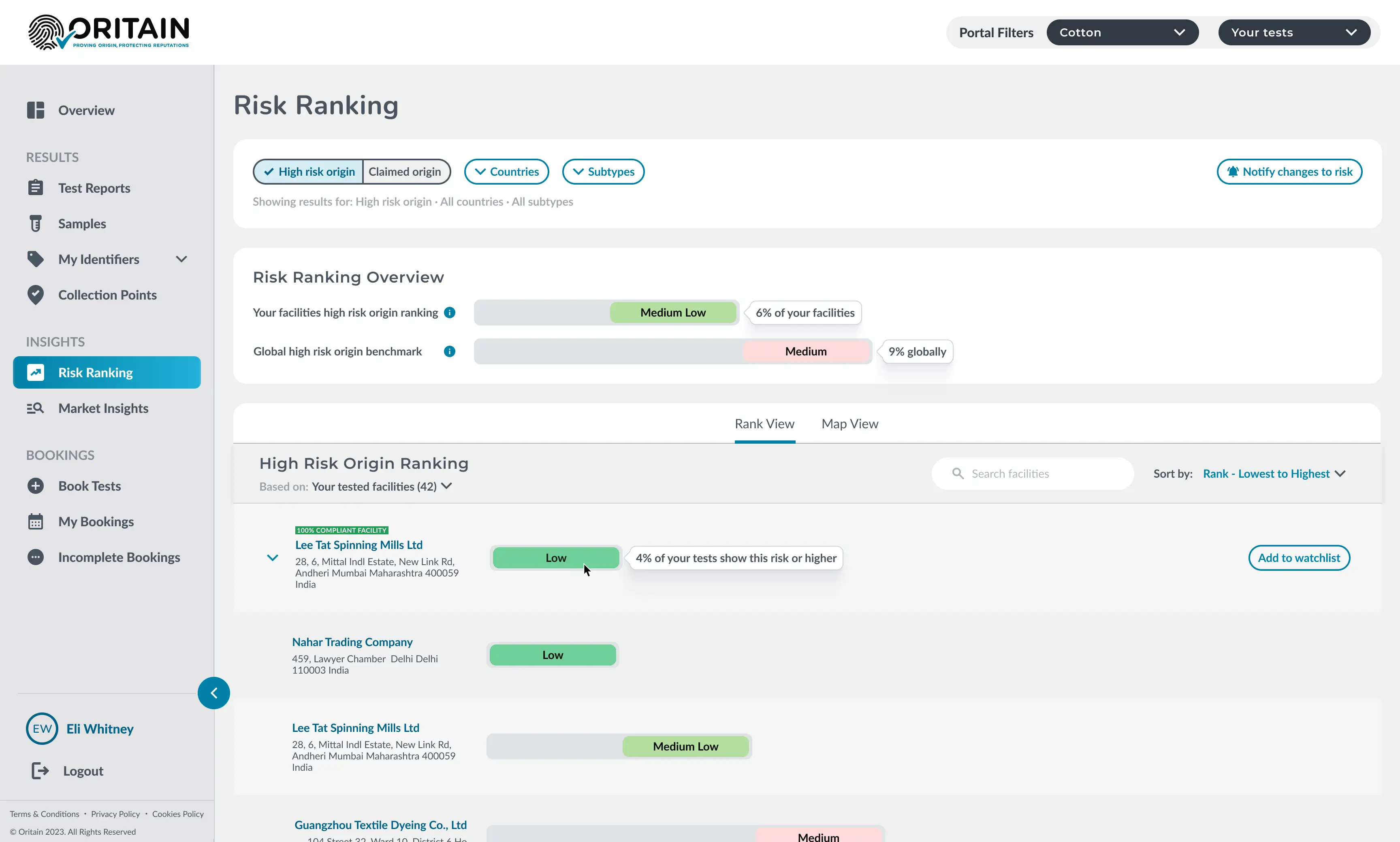 The risk ranking prototype let clients benchmark their facilities against global data. Legal teams raised concerns before it could ship. Simply having access to the data was enough to create liability, whether they used it or not.